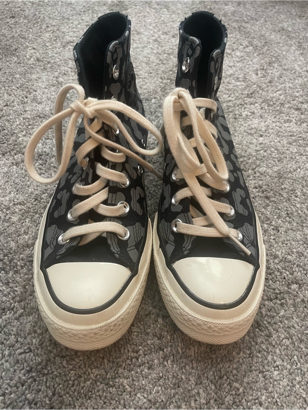 Converse Chuck 70 Hi "Reflective Leopard" 172256C Black/Egret - Picture 2 of 5